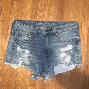 “Hi-rise Festival” American Eagle jean shorts